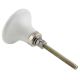 Brown Wheel Ceramic Dresser Knob in Silver Fitting